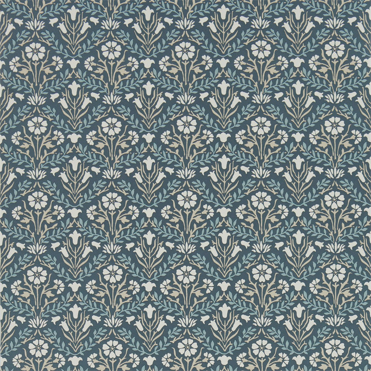 DMA4216436 - Morris 160th Anniversary  Classic Floral Blue Morris & Co. Wallpaper