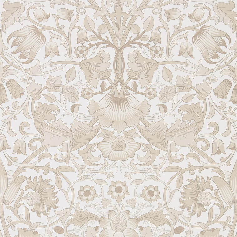 DMPU216031 - Morris Pure  Classic Floral Neutral Morris & Co. Wallpaper