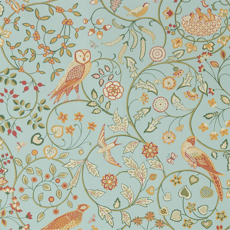 DMSW216704 - Melsetter  Birds Multi Morris & Co. Wallpaper