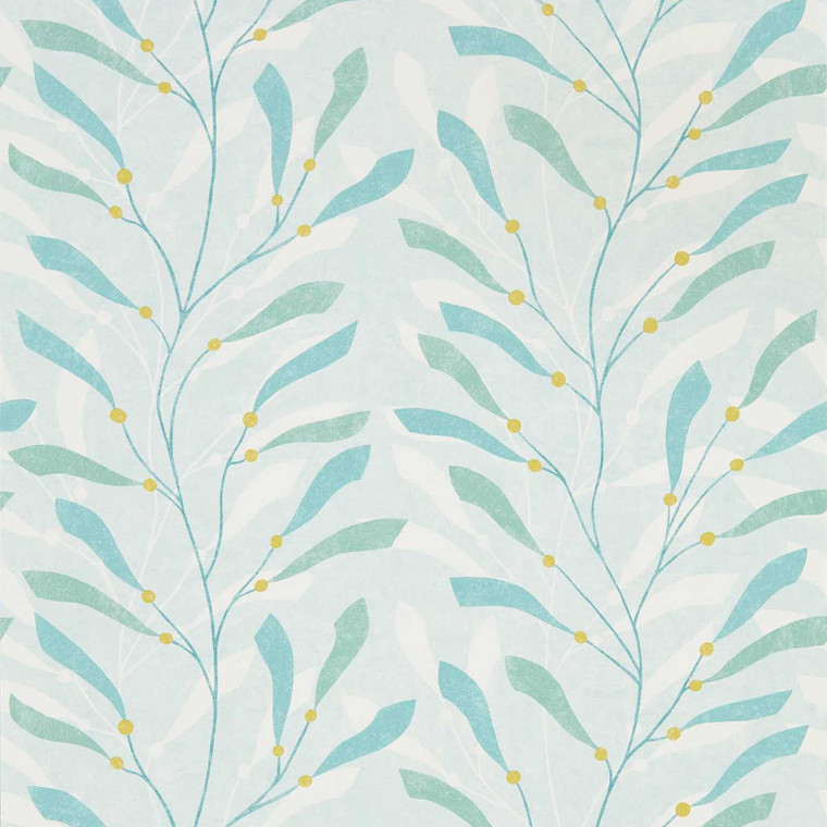 DCOA216566 - Port Isaac  Leaves & Trees Blue Sanderson Wallpaper