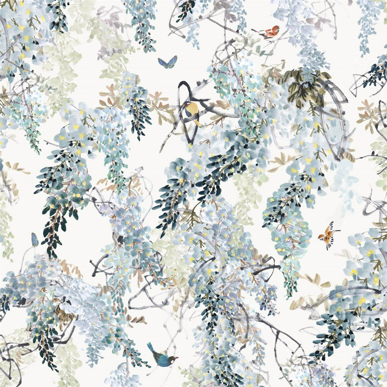 DWAP216299 - Waterperry  Birds Blue Sanderson Wallpaper Mural