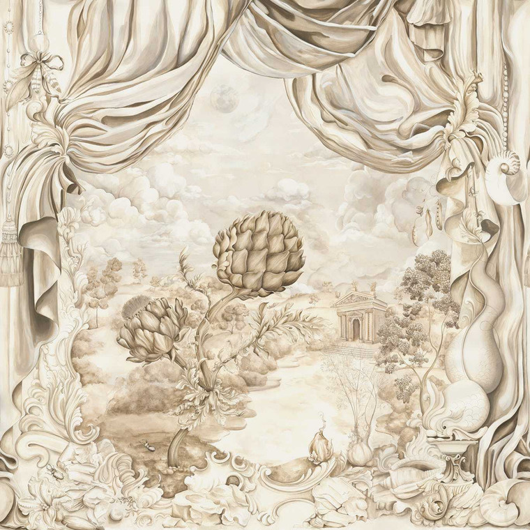 DGDW217327 - Sanderson x Giles Deacon  Landscapes Neutral  Wallpaper Mural