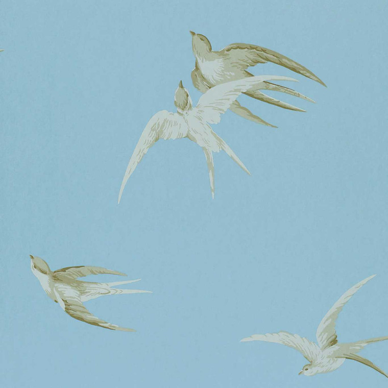 DVIWSW103 - Sanderson One Sixty  Birds Blue Sanderson Wallpaper