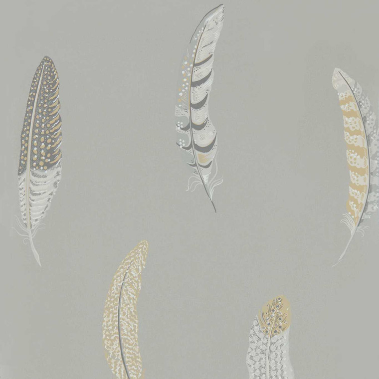 DYSI216605 - Elysian  Partridge Feathers Grey Sanderson Wallpaper