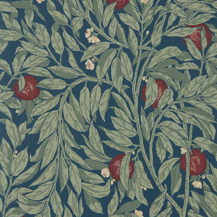 Sanderson DHIP217495 - Highgrove by Sanderson Botanical Blue Sanderson Wallpaper roll - luxury design for UK feature walls