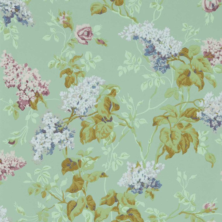 DOSW217049 - Sanderson One Sixty  Classic Floral Purple Sanderson Wallpaper