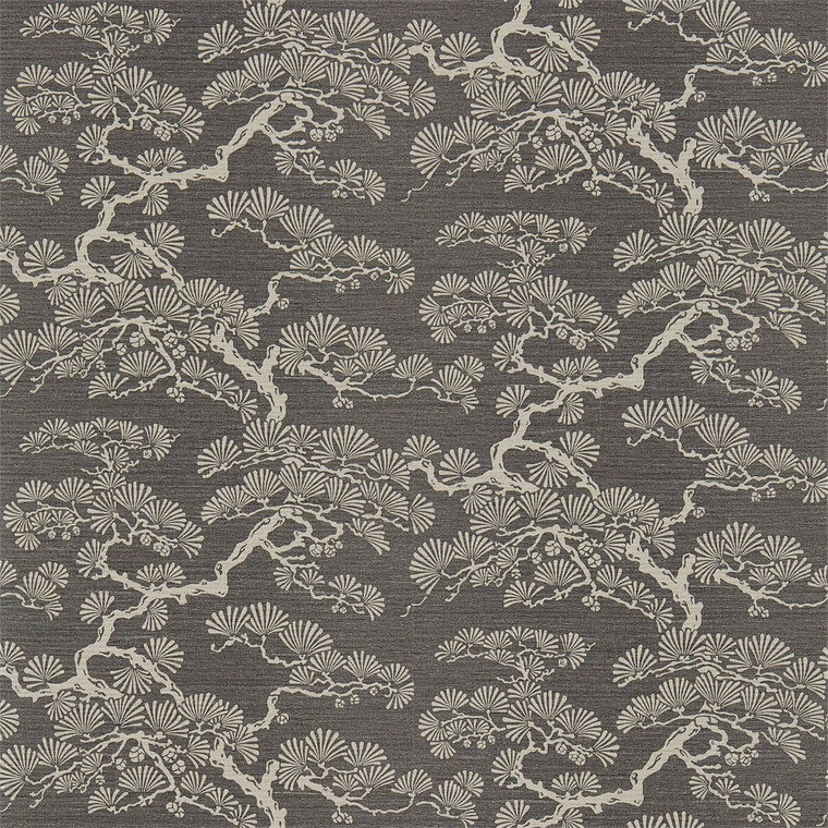 DAEG213046 - Water Garden  Classic Floral Black Sanderson Wallpaper