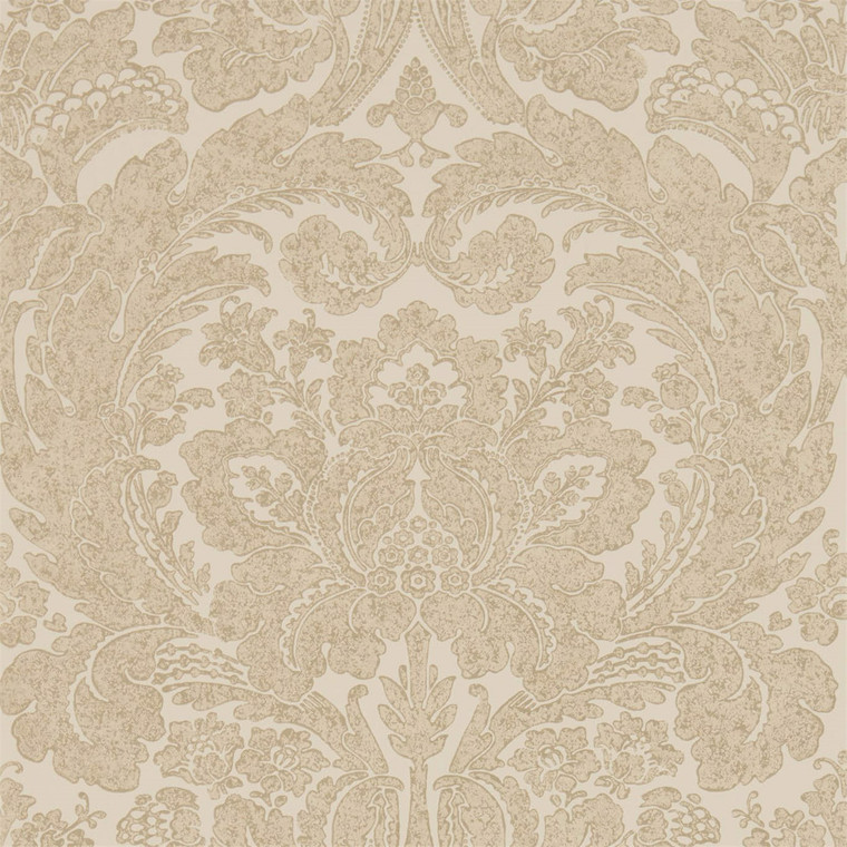 Sanderson DDAM216407 - Chiswick Grove Damasks Gold Sanderson Wallpaper roll - luxury design for UK feature walls