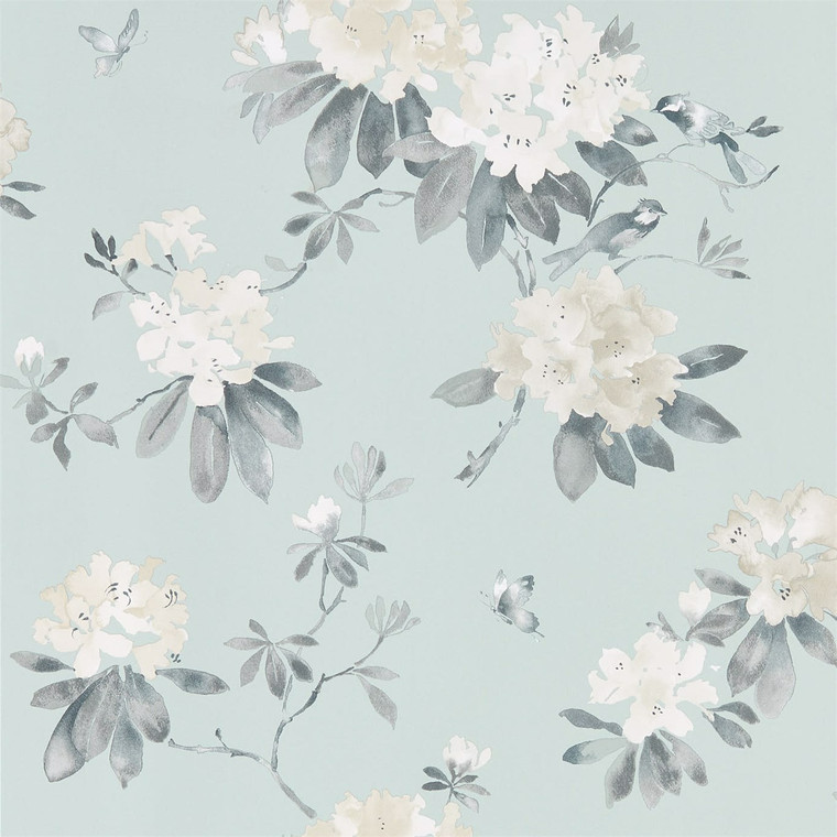 DWAP216263 - Waterperry  Classic Floral Blue Sanderson Wallpaper