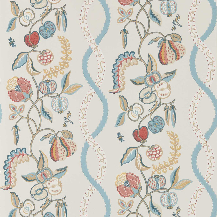 Sanderson DHIP217499 - Highgrove by Sanderson Botanical Blue Sanderson Wallpaper roll - luxury design for UK feature walls