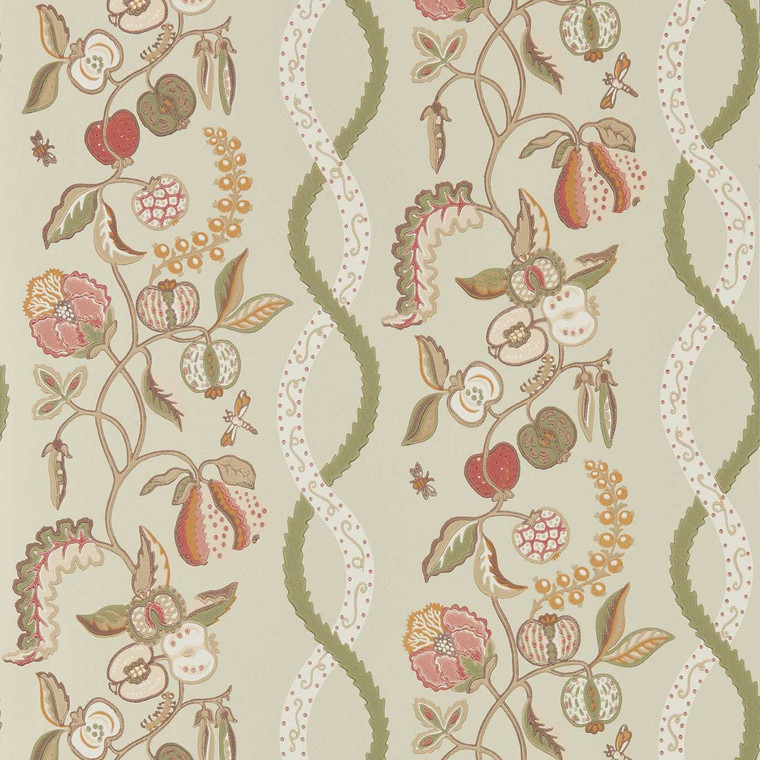 Sanderson DHIP217507 - Highgrove by Sanderson Botanical Green Sanderson Wallpaper roll - luxury design for UK feature walls