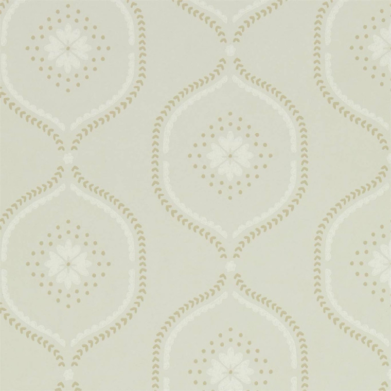Sanderson DLMW216882 - Littlemore Contemporary Floral Neutral Sanderson Wallpaper roll - luxury design for UK feature walls