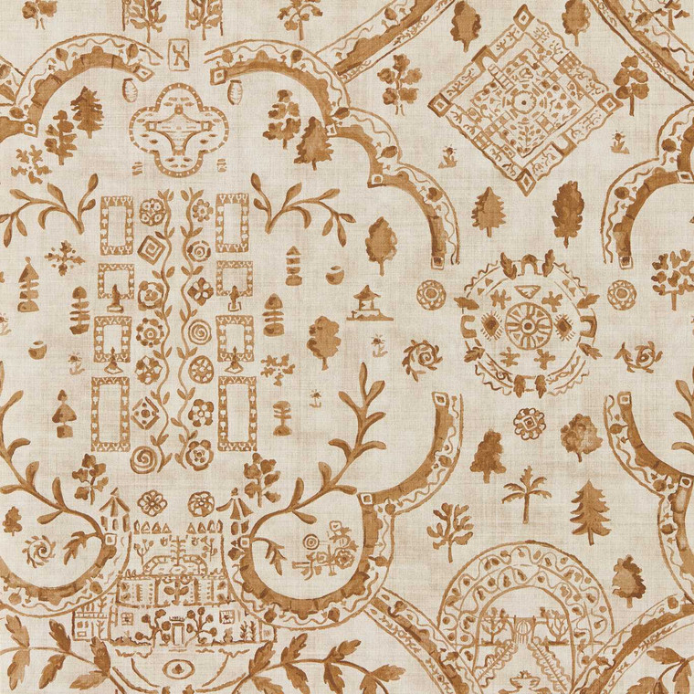 Sanderson DHIP217512 - Highgrove by Sanderson Landscapes Brown Sanderson Wallpaper roll - luxury design for UK feature walls