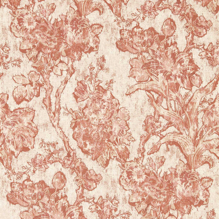 Sanderson DGDW217324 - Sanderson x Giles Deacon Classic Floral Pink Sanderson Wallpaper roll - luxury design for UK feature walls