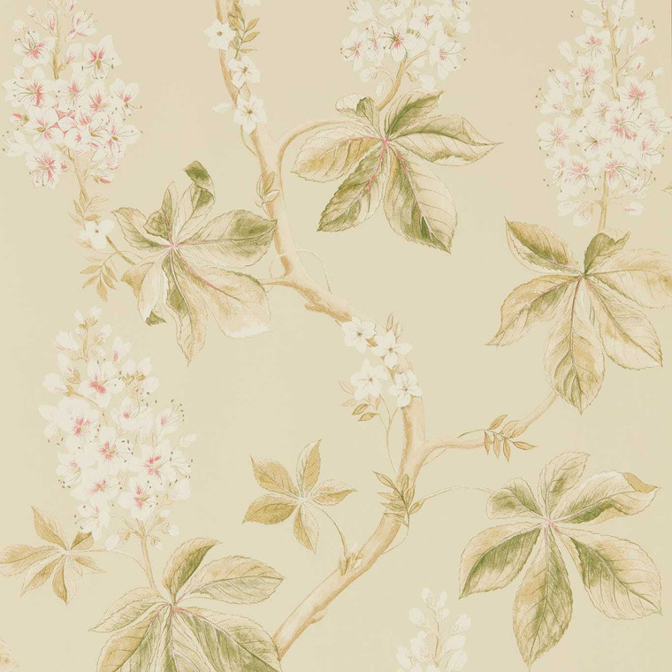 DWOW215709 - Country Woodland  Classic Floral Green Sanderson Wallpaper