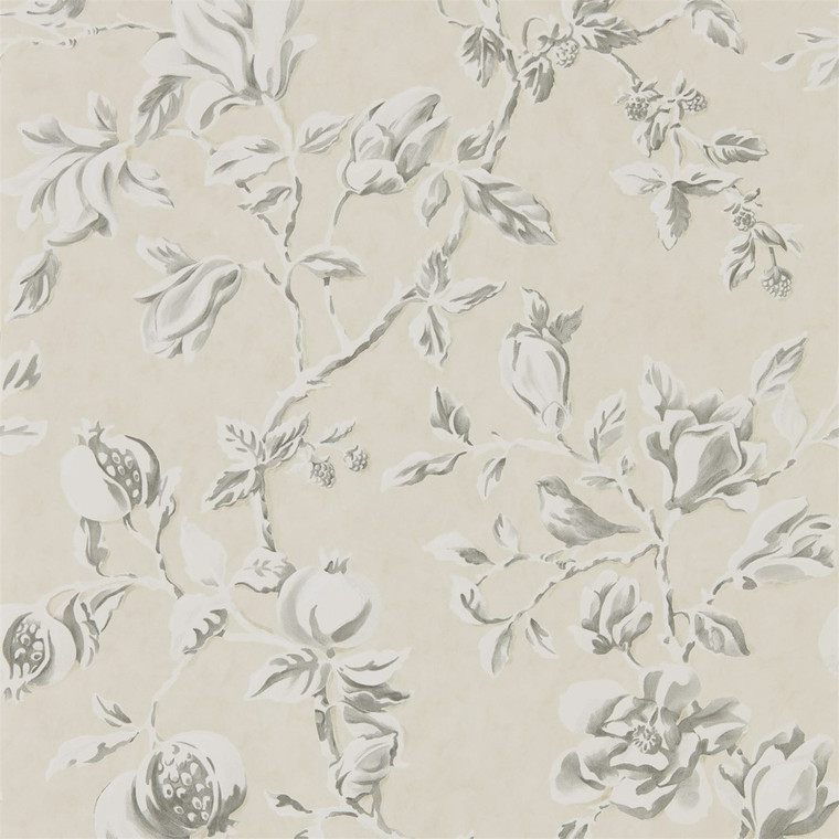 DWOW215726 - Woodland Walk  Classic Floral Grey Sanderson Wallpaper