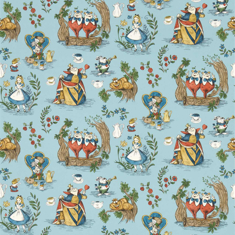 Sanderson DDIW217286 - Disney Home X Sanderson Kids Blue Sanderson Wallpaper roll - luxury design for UK feature walls