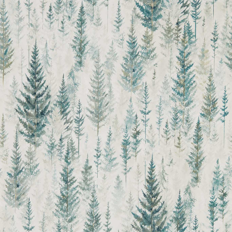Sanderson DYSI216622 - Elysian Botanical Green Sanderson Wallpaper roll - luxury design for UK feature walls