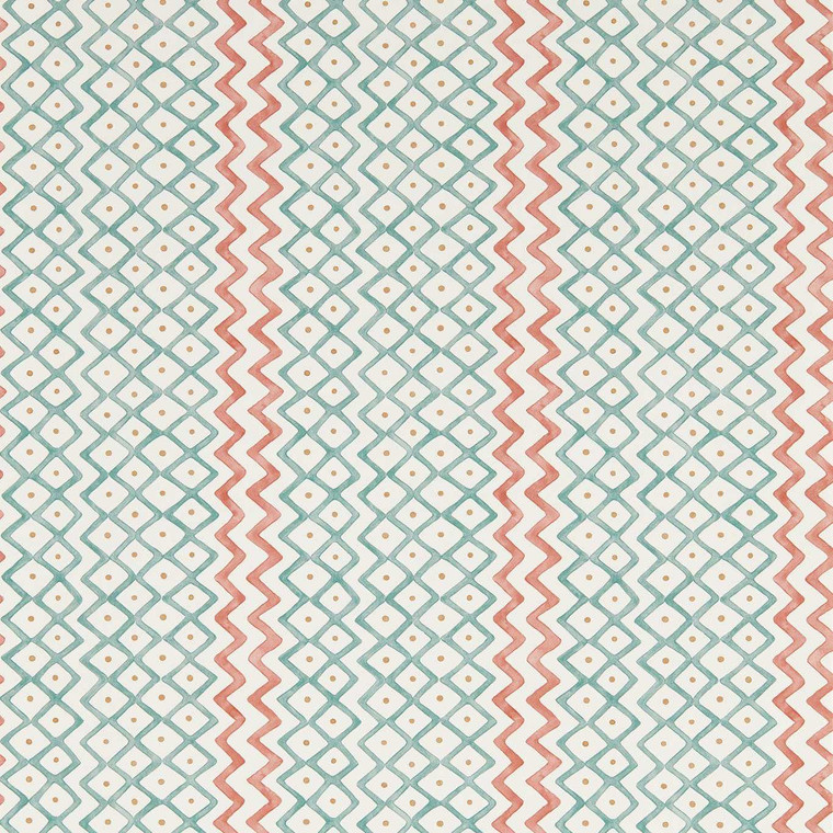 Sanderson DBOW217452 - Curios Chevrons Blue Sanderson Wallpaper roll - luxury design for UK feature walls