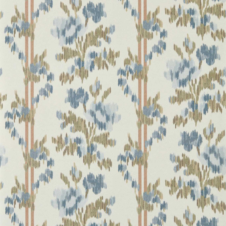 Sanderson DHIP217496 - Highgrove by Sanderson Contemporary Floral Blue Wallpaper roll - luxury design for UK feature walls