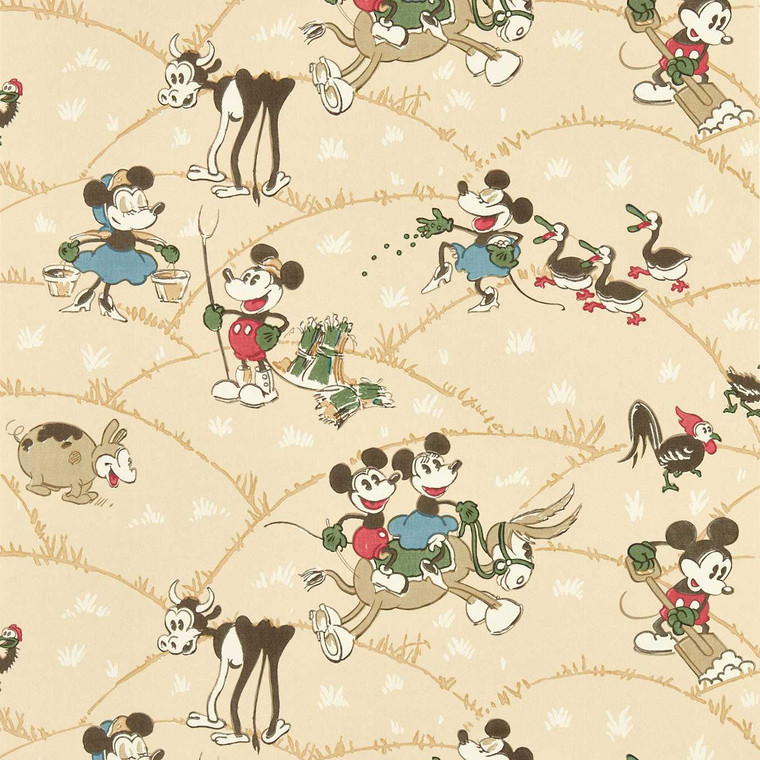 Sanderson DDIW217267 - Disney Home X Sanderson Animals Blue Sanderson Wallpaper roll - luxury design for UK feature walls