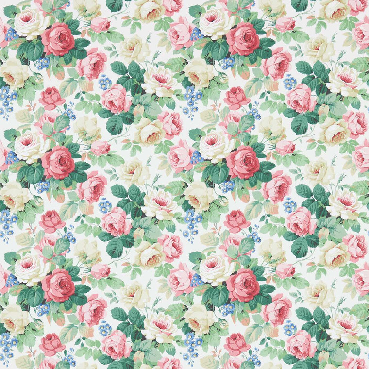 Sanderson DVIN214606 - Sanderson One Sixty Classic Floral Green Sanderson Wallpaper roll - luxury design for UK feature walls