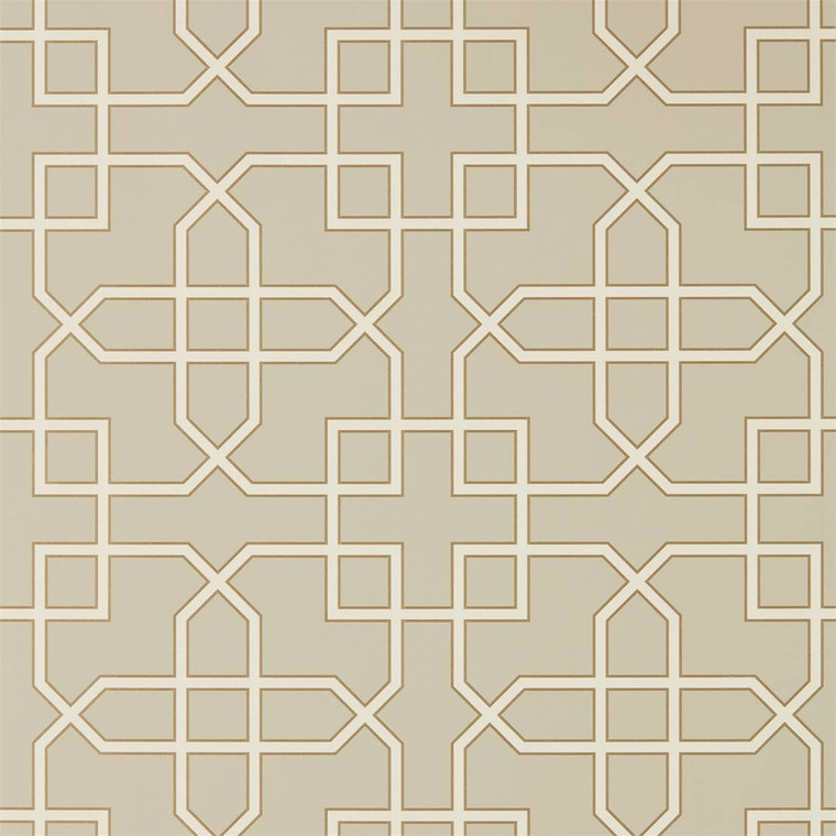 Sanderson DGLW216659 - Glasshouse Geometric Neutral Sanderson Wallpaper roll - luxury design for UK feature walls