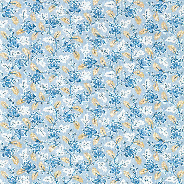Sanderson DABW217232 - Arboretum Contemporary Floral Blue Sanderson Wallpaper roll - luxury design for UK feature walls