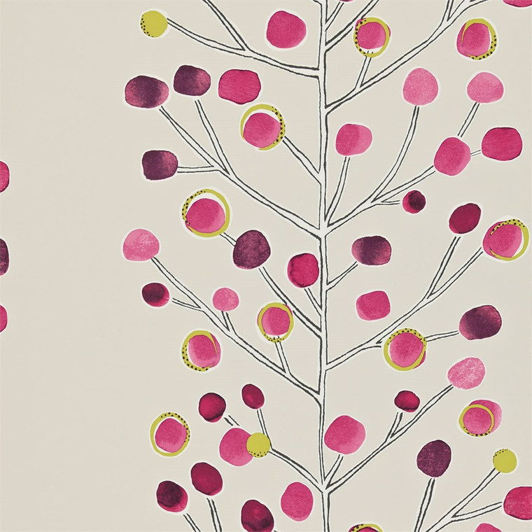 NMEL110204 -  Esala  Leaves & Trees Pink Scion Wallpaper
