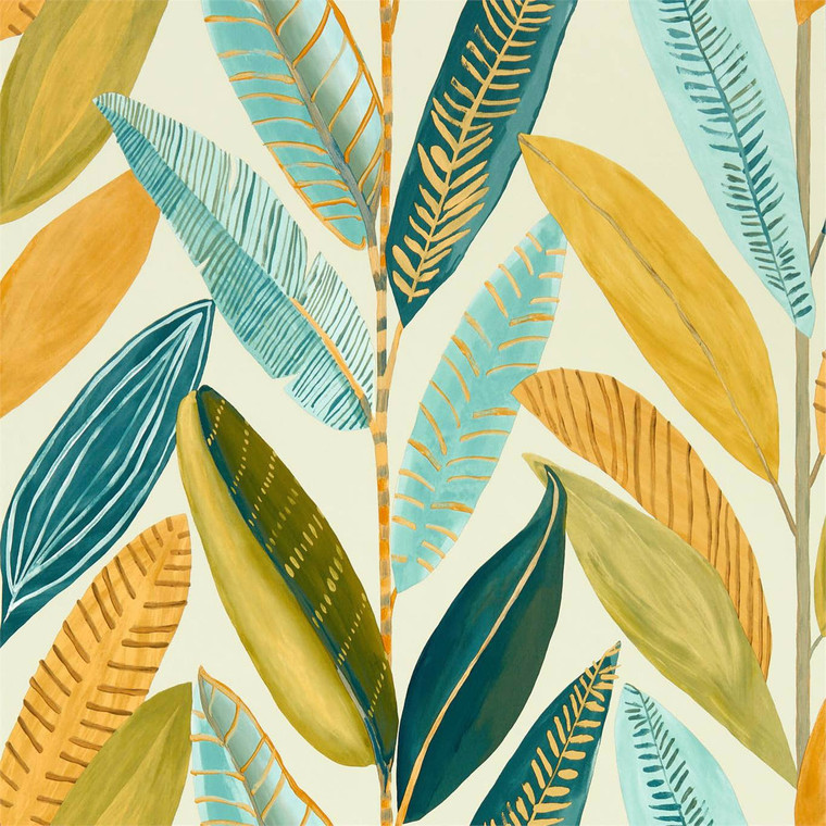 Scion NESW112205 - Esala Botanical Orange Scion Wallpaper roll - luxury design for UK feature walls