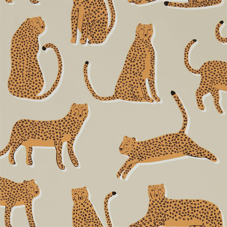 NESW112207 - Esala  Animals Orange Scion Wallpaper
