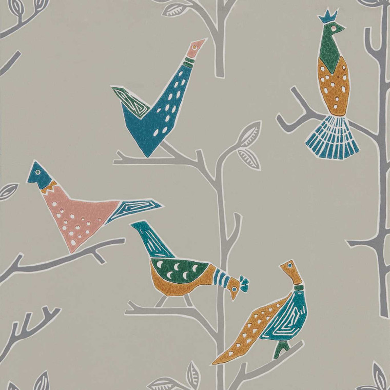 Scion NJAP111926 - Japandi Birds Green Scion Wallpaper roll - luxury design for UK feature walls