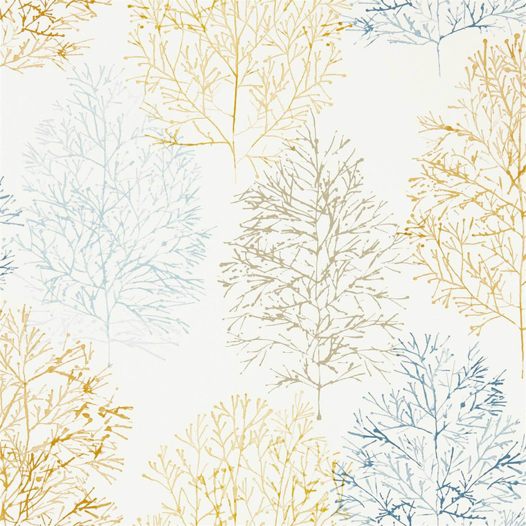 Scion NZAW112001 - Zanzibar Botanical Blue Scion Wallpaper roll - luxury design for UK feature walls