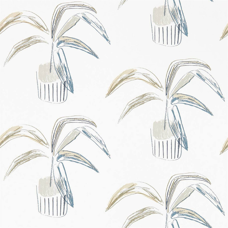 NZAW111991 -  Zanzibar  Leaves & Trees Neutral Scion Wallpaper