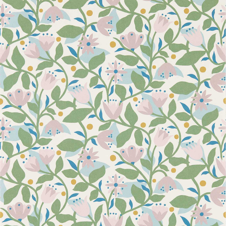 Scion NSCW113283 - Oakham Botanical Green Scion Wallpaper roll - luxury design for UK feature walls