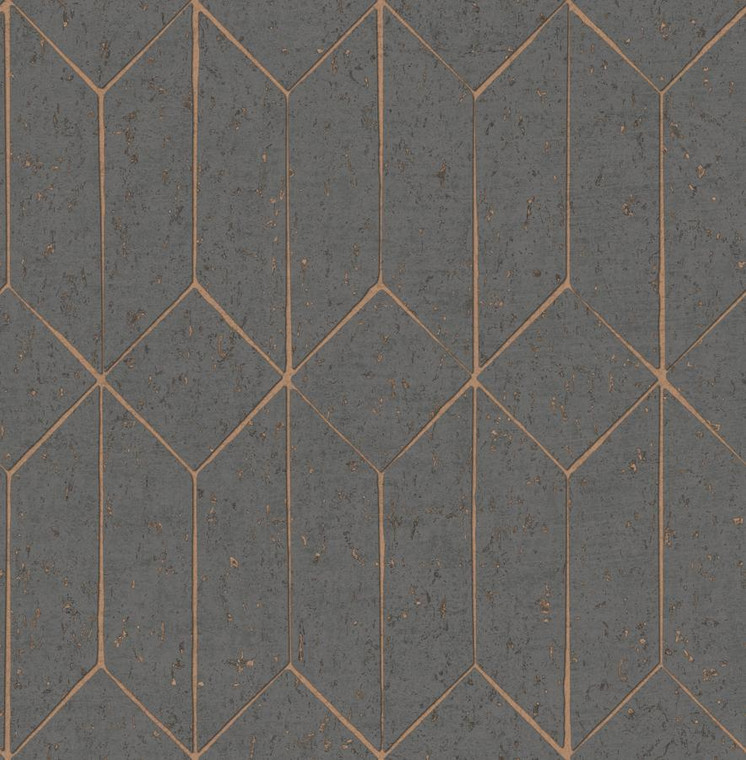 DL26701_Arber Geometric Cubes Charcoal Fine Decor Wallpaper