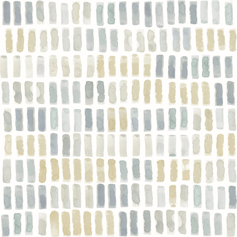 FD26221_Scott_Living_2 Mosaic Brushstroke Mustard yellow grey Fine Decor Wallpaper