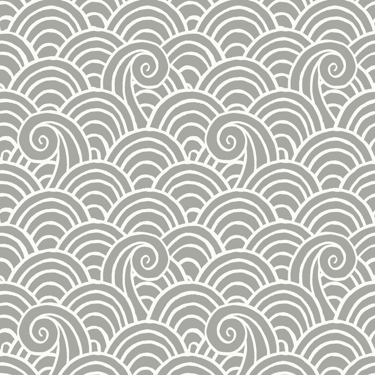 FD26308_Happy Wave Motif Soft grey Fine Decor Wallpaper