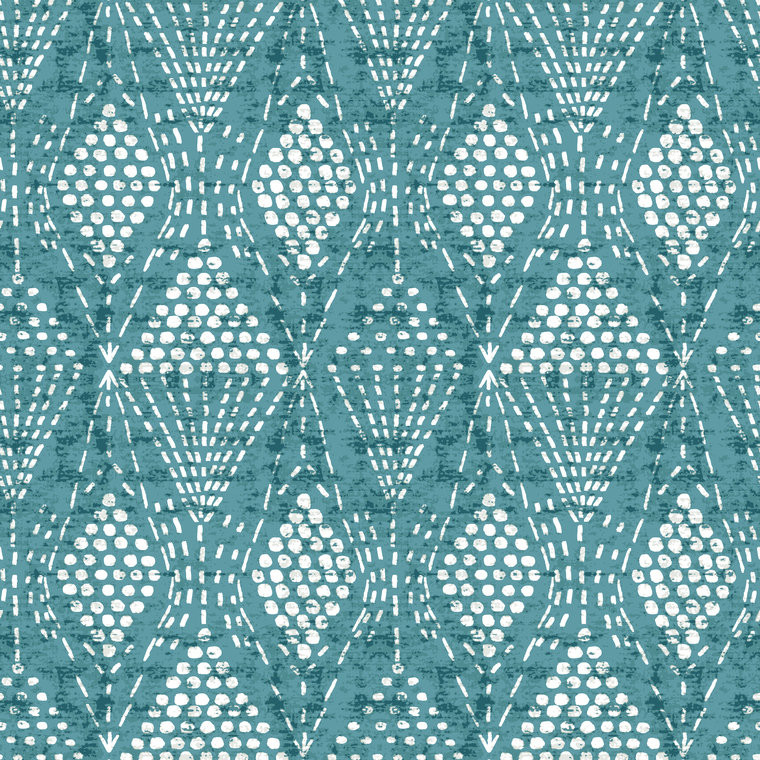 FD26318_Happy Geometric Lattice Teal Fine Decor Wallpaper