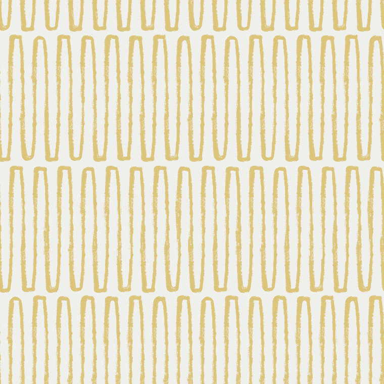 FD26500_Hannah Geometric Loops Gold yellow  Fine Decor Wallpaper