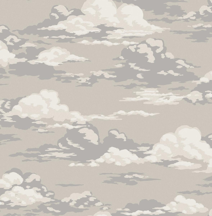 M1809_Ashdown Layered cloudscape design Taupe Grey Fine Decor Wallpaper