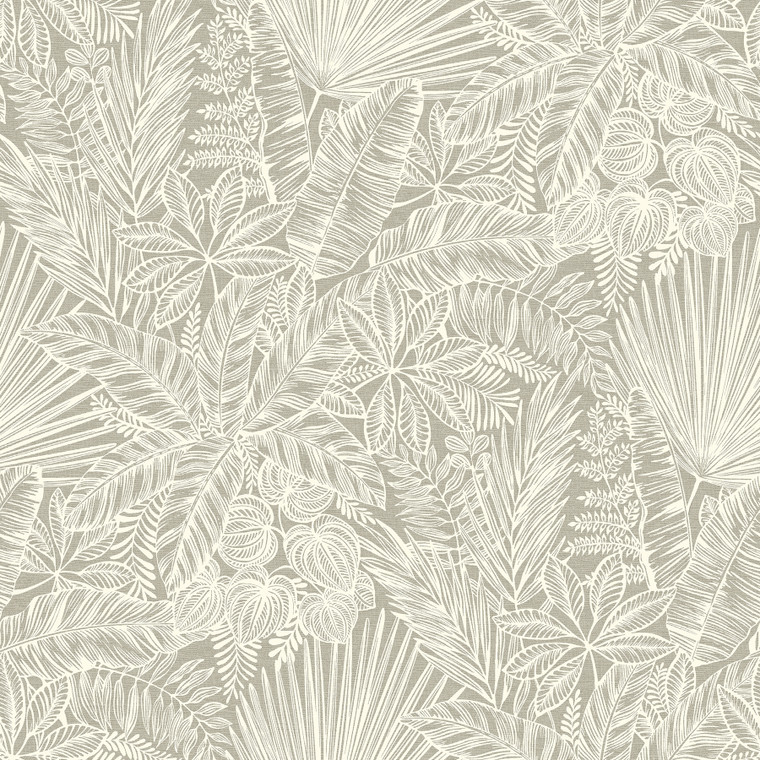 Fine Decor Middleton Tropical Layered Cream Warm-Taupe Wallpaper FD26800