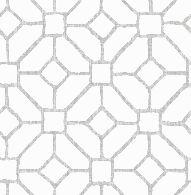 FD26832_Middleton Trellis, Handpainted Light Gray Fine Decor Wallpaper