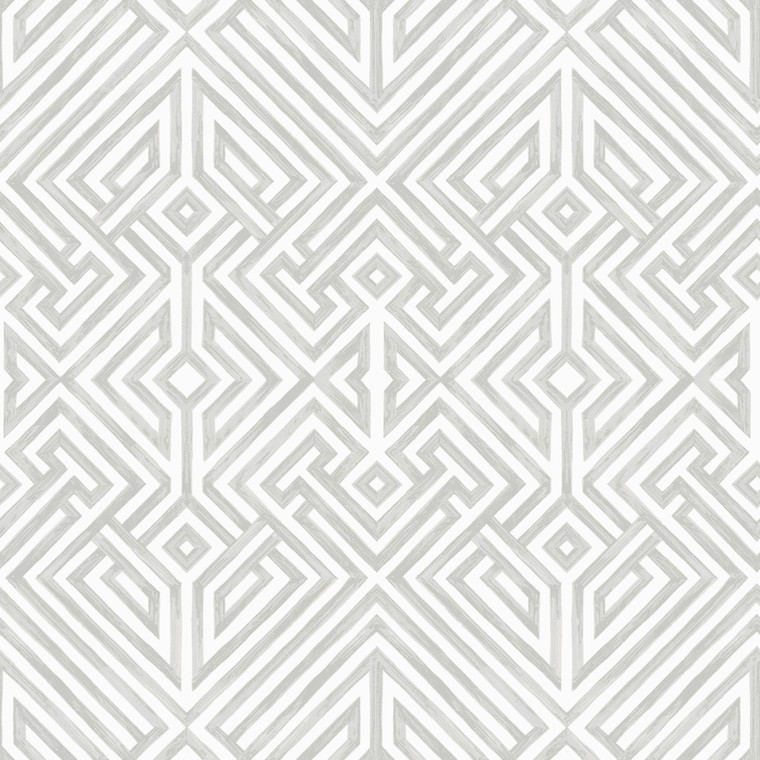 FD26849_Middleton Geometric, Maze, Key Light Gray Fine Decor Wallpaper