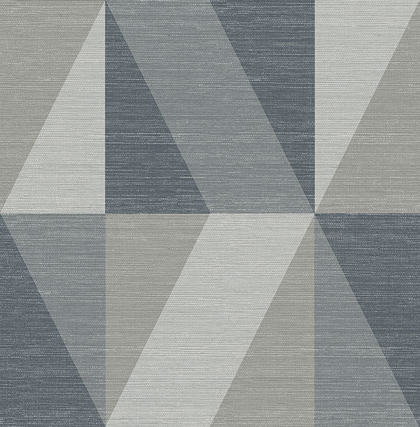 FD27109_Solace Geometric Diamonds Navy Grey Taupe Fine Decor Wallpaper