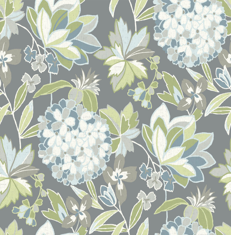 FD27227_Harmony Floral dense Grey Green Fine Decor Wallpaper
