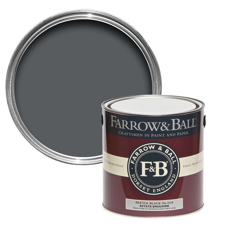 Farrow and Ball Paint -  5L Modern Eggshell Beetle Black No.G16