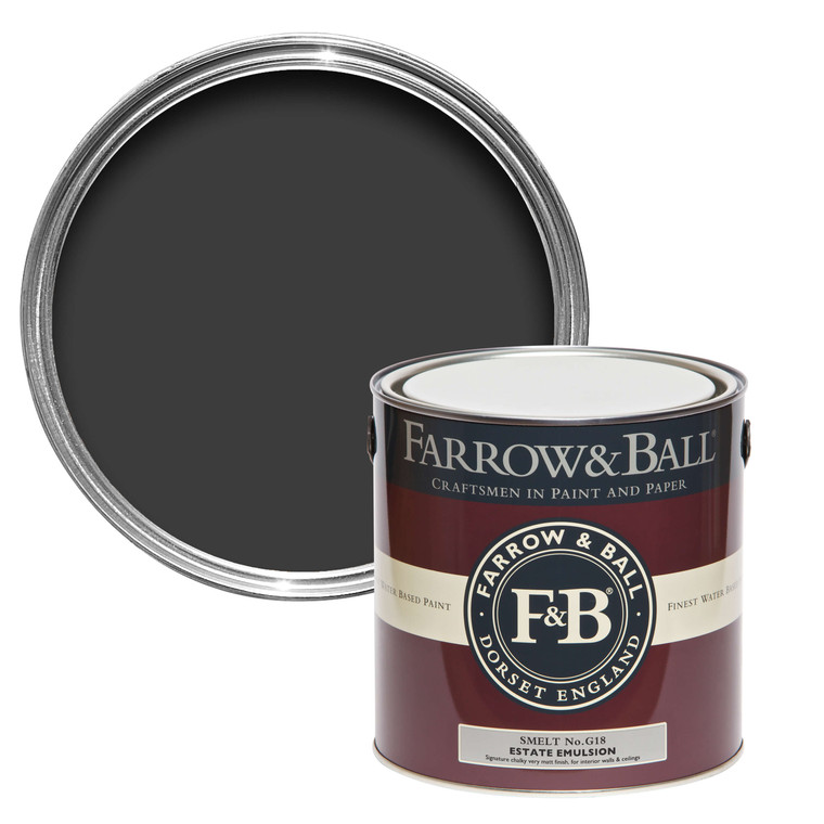 Farrow and Ball Paint -  5L Modern Eggshell Smelt Black No.G18