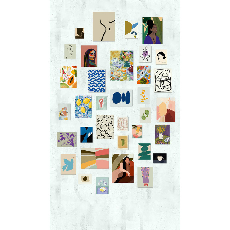 WH45190M-Welcome Home Murals Novelty Multi-coloured Galerie Mural