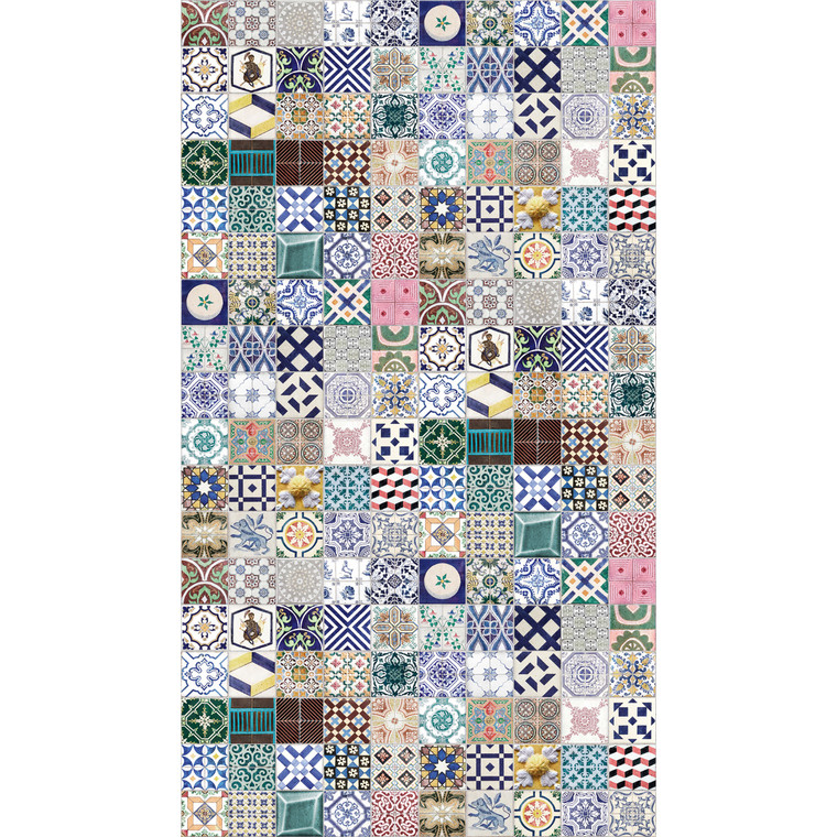 WH45205M-Welcome Home Murals Tile Brick Stone Multi-coloured Galerie Mural